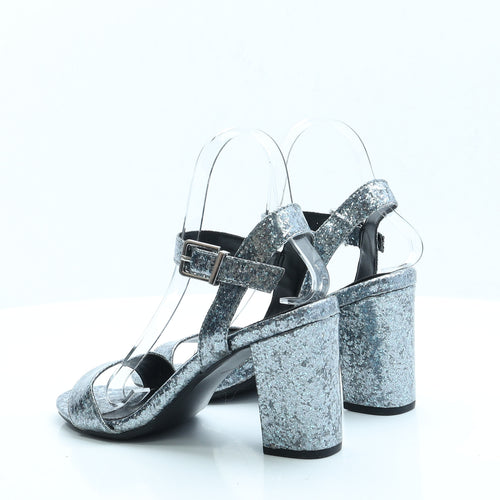 George Womens Blue  Polyester Strappy Heel UK 5 EUR 38