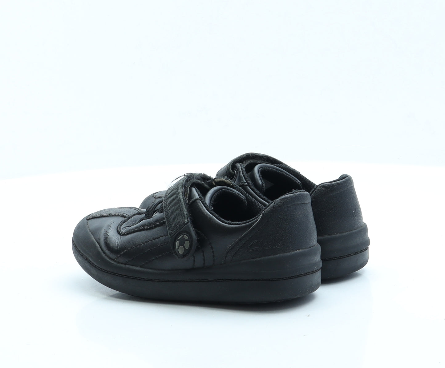 Clarks Boys Black  Faux Leather Trainer Casual UK 11 11 EUR 29  - School