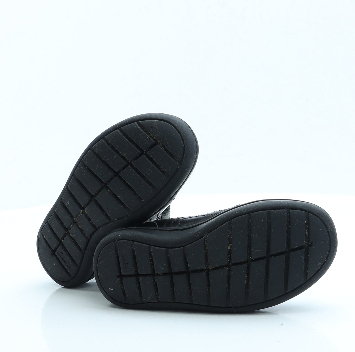 Clarks Boys Black  Faux Leather Trainer Casual UK 11 11 EUR 29  - School