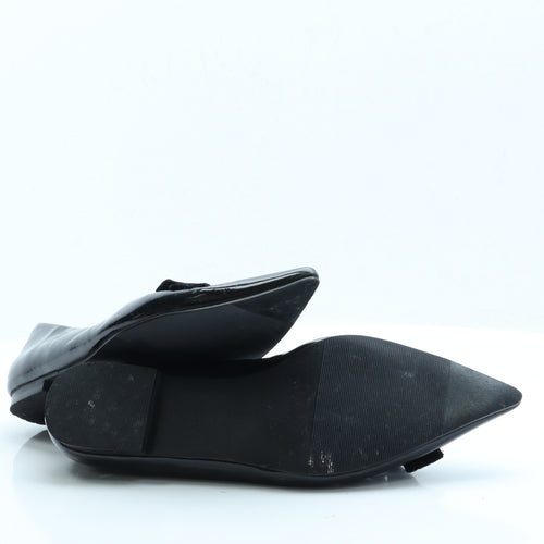 George Womens Black  Faux Leather Ballet Flat UK 6.5 40