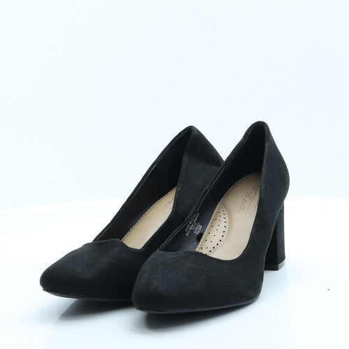 Peacocks Womens Black  Faux Suede Court Heel UK 6 EUR 39