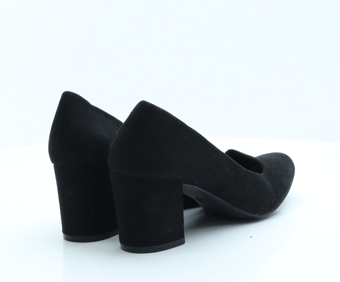 Peacocks Womens Black  Faux Suede Court Heel UK 6 EUR 39