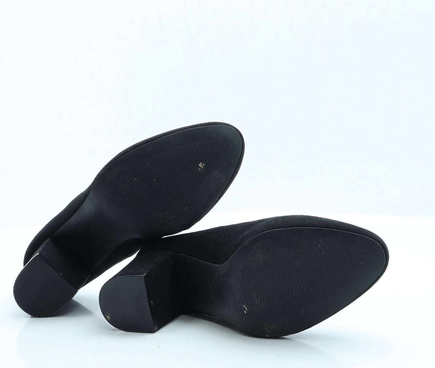 Peacocks Womens Black  Faux Suede Court Heel UK 6 EUR 39