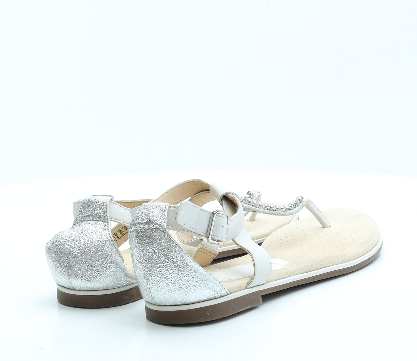 Clarks Womens Ivory  Faux Leather Thong Sandal UK 8 42