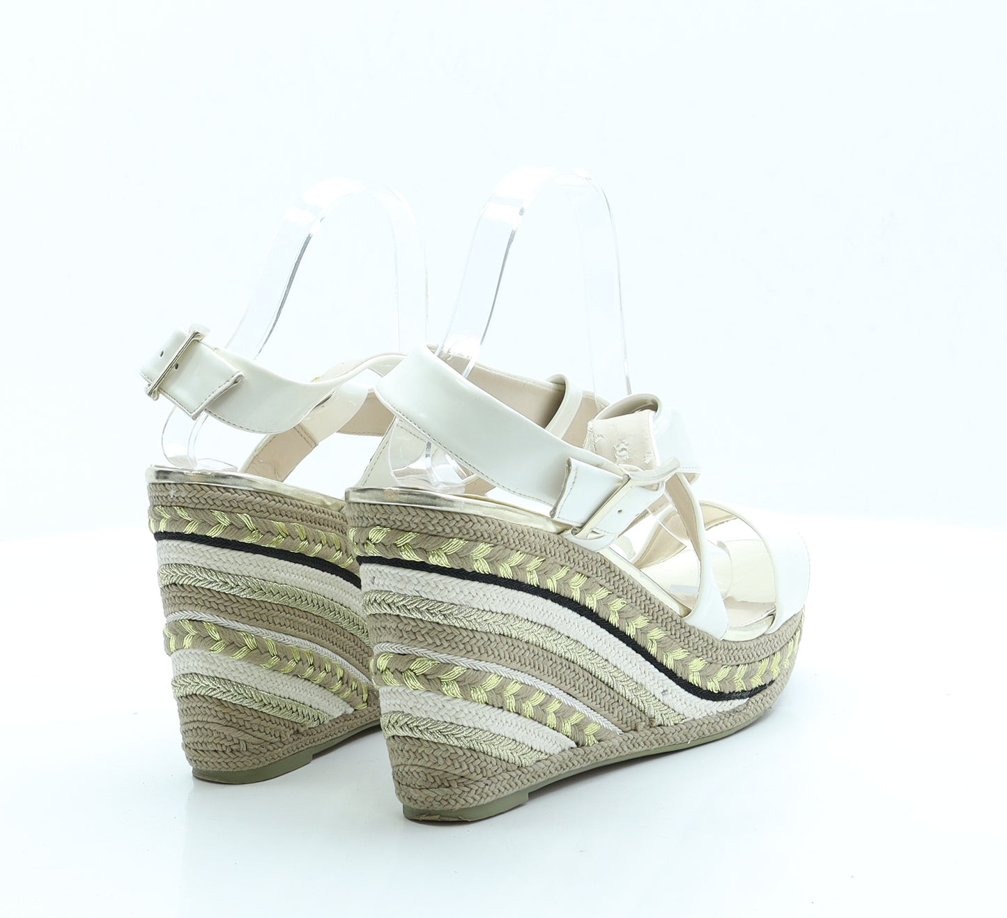 Debenhams Womens Ivory  Polyester Platform Heel UK 7 EUR 40