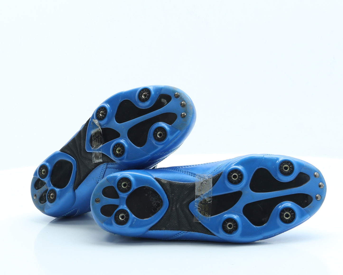 Tribal Boys Blue  Faux Leather Trainer  UK 4 4