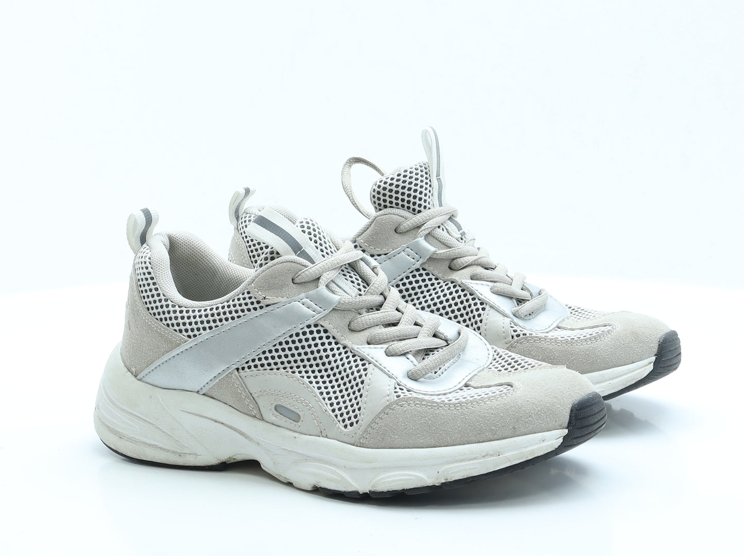 Primark Womens Beige  Polyamide Trainer Casual UK 5 38 7