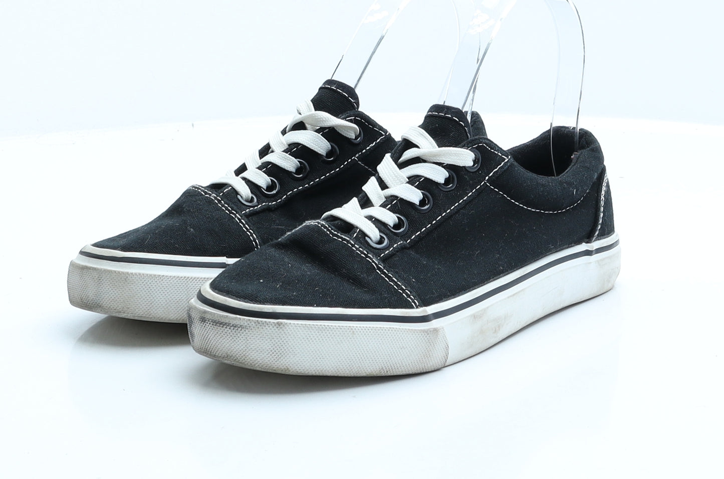 Casual Collection Boys Black  Polyester Trainer  UK 2 2 EUR 34