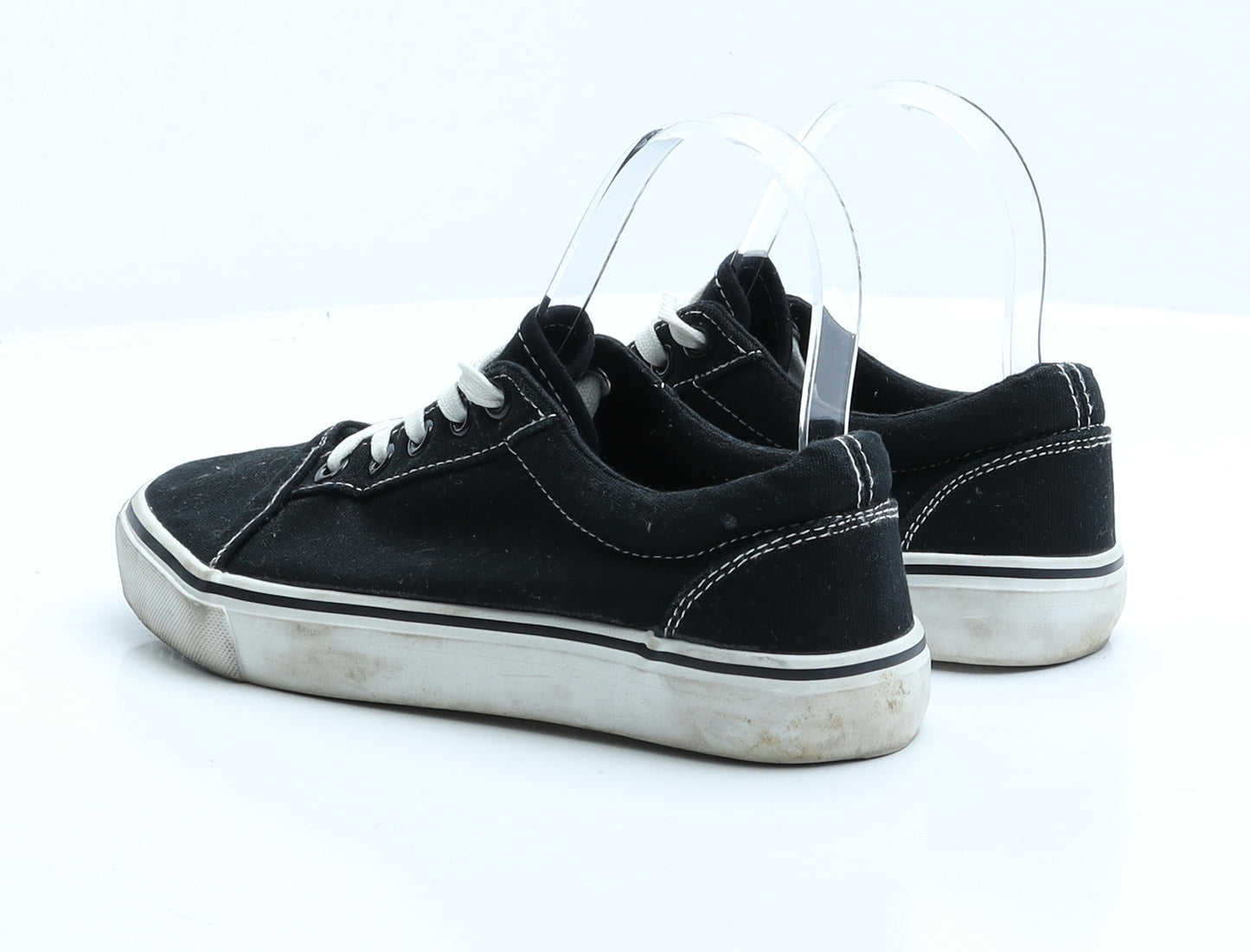 Casual Collection Boys Black  Polyester Trainer  UK 2 2 EUR 34