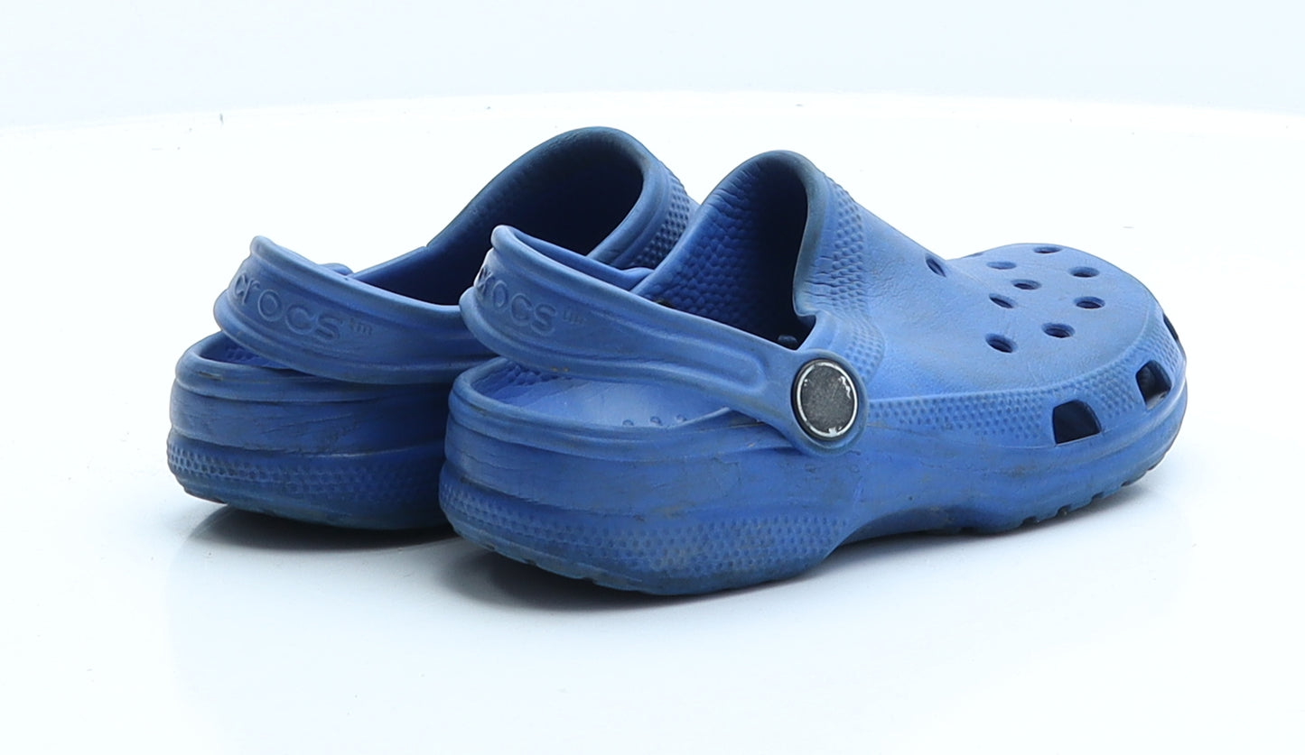 Crocs Boys Blue  Rubber Clog Sandal UK 10 10
