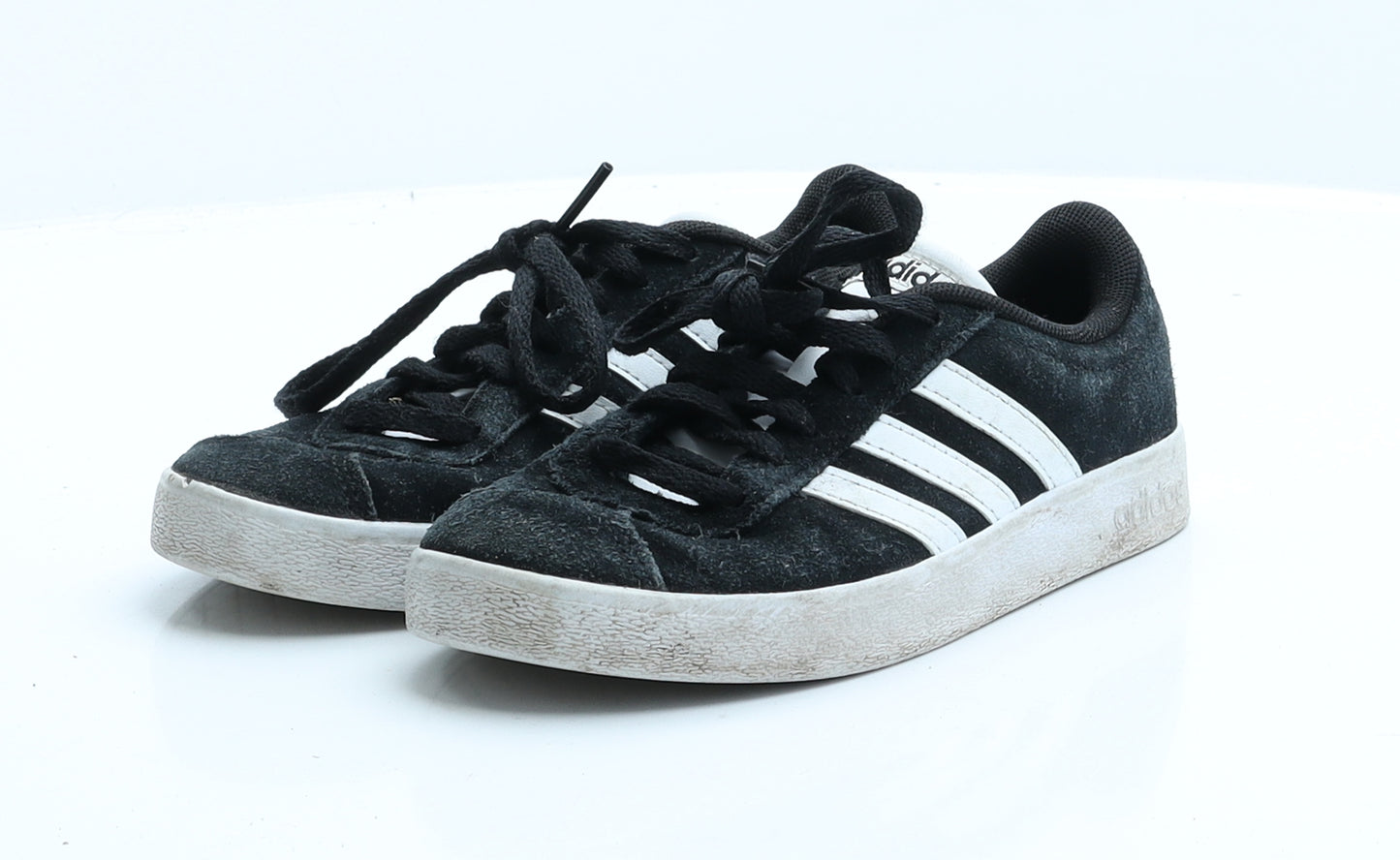 adidas Boys Black Striped Faux Suede Trainer  UK 13 13 EUR 31