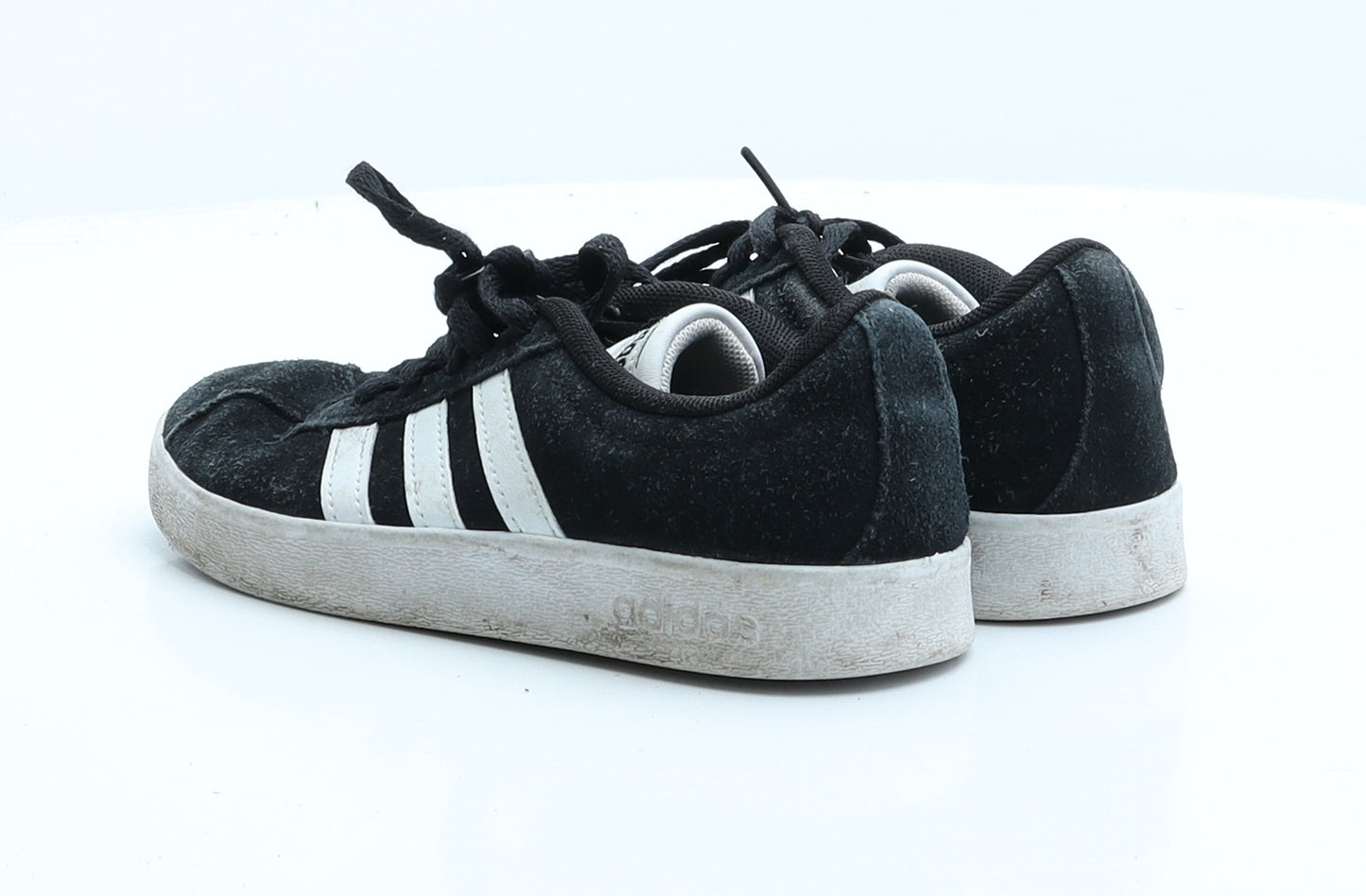 adidas Boys Black Striped Faux Suede Trainer  UK 13 13 EUR 31