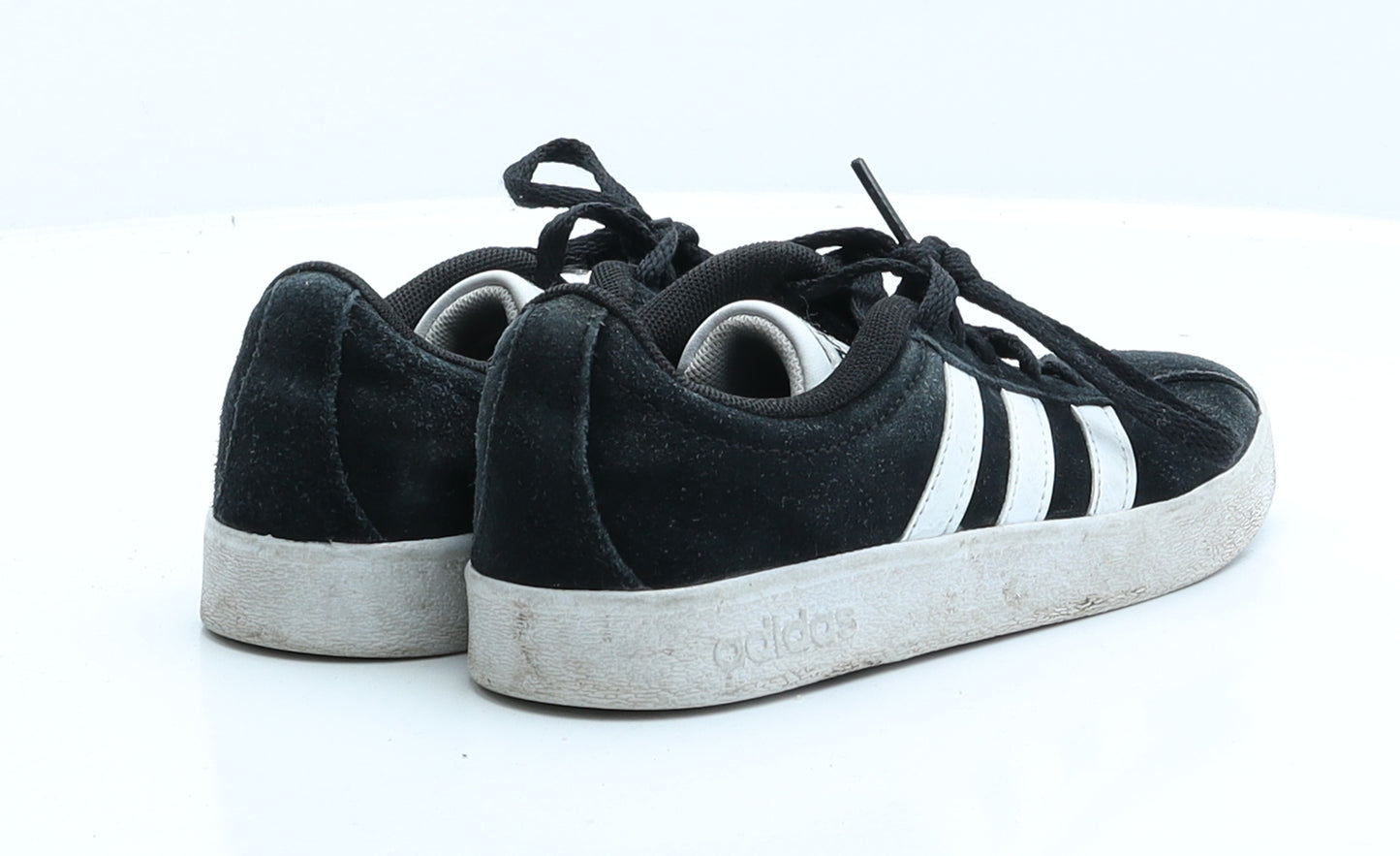 adidas Boys Black Striped Faux Suede Trainer  UK 13 13 EUR 31