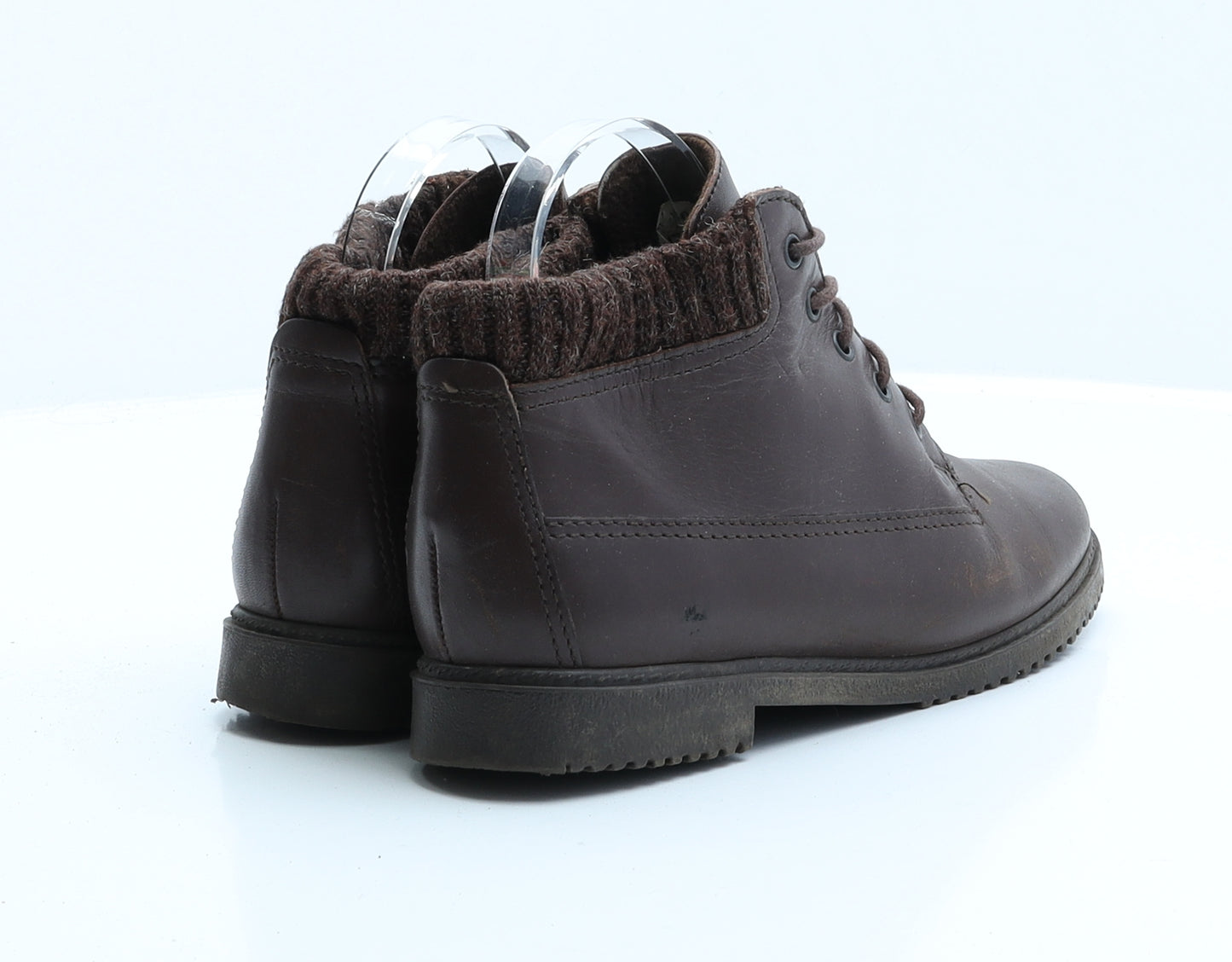 Hush Puppies Womens Brown  Faux Leather Combat Boot UK 4 EUR 37