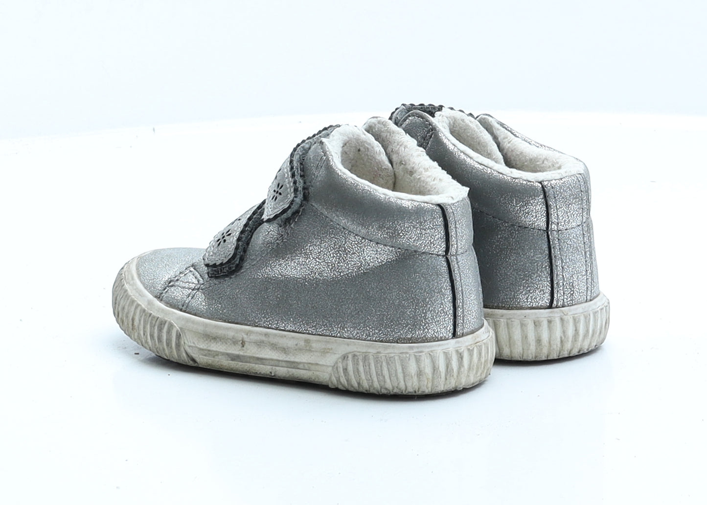 NEXT Girls Silver  Polyester Flat Trainer UK 6 6