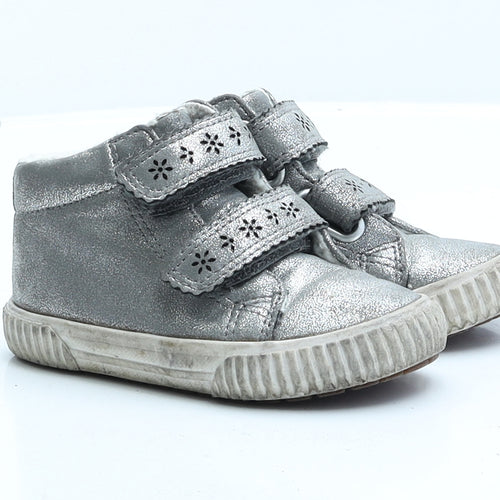 NEXT Girls Silver  Polyester Flat Trainer UK 6 6