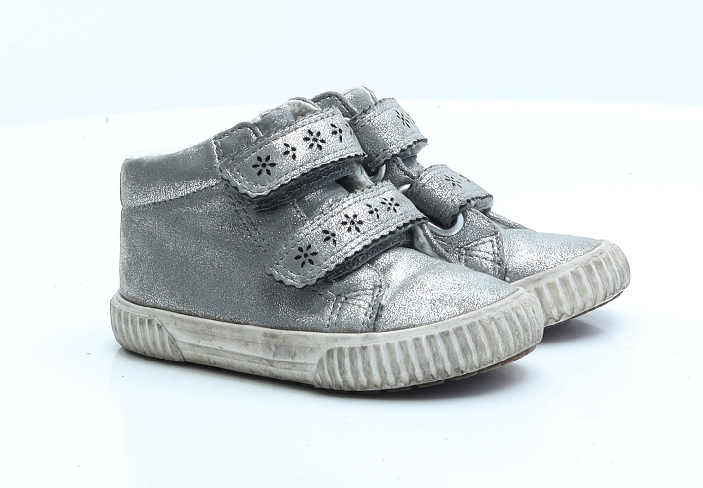 NEXT Girls Silver  Polyester Flat Trainer UK 6 6