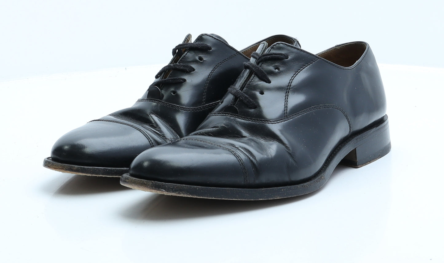 Gordon & Bros Mens Black  Faux Leather Oxford Dress UK 8 8 EUR 41