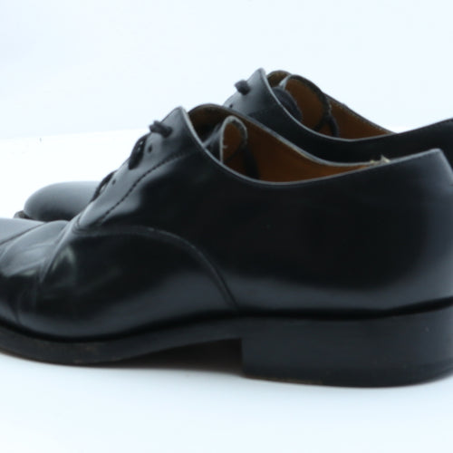 Gordon & Bros Mens Black  Faux Leather Oxford Dress UK 8 8 EUR 41