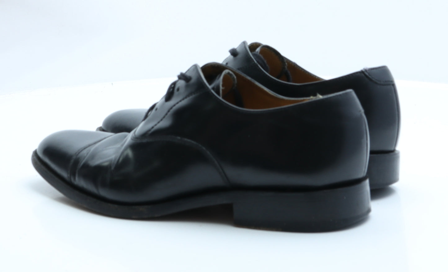 Gordon & Bros Mens Black  Faux Leather Oxford Dress UK 8 8 EUR 41