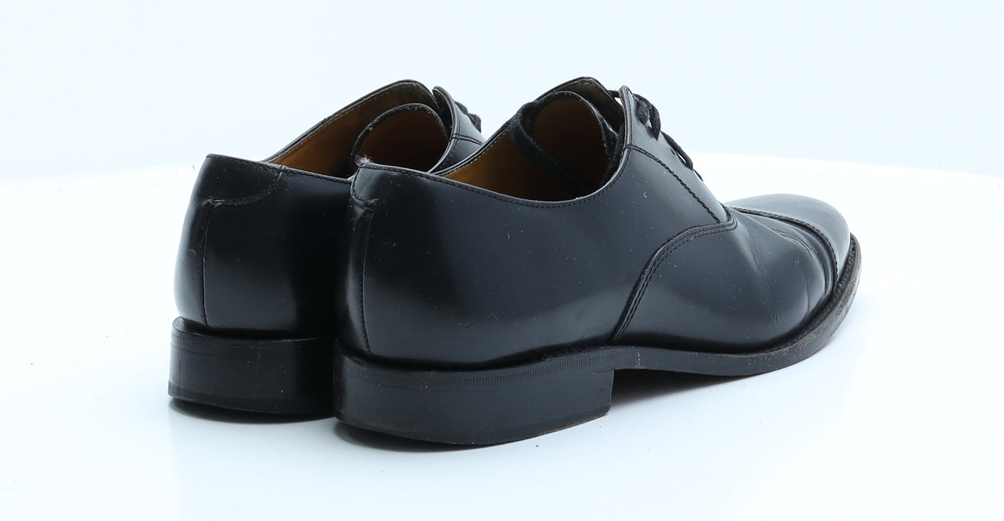 Gordon & Bros Mens Black  Faux Leather Oxford Dress UK 8 8 EUR 41