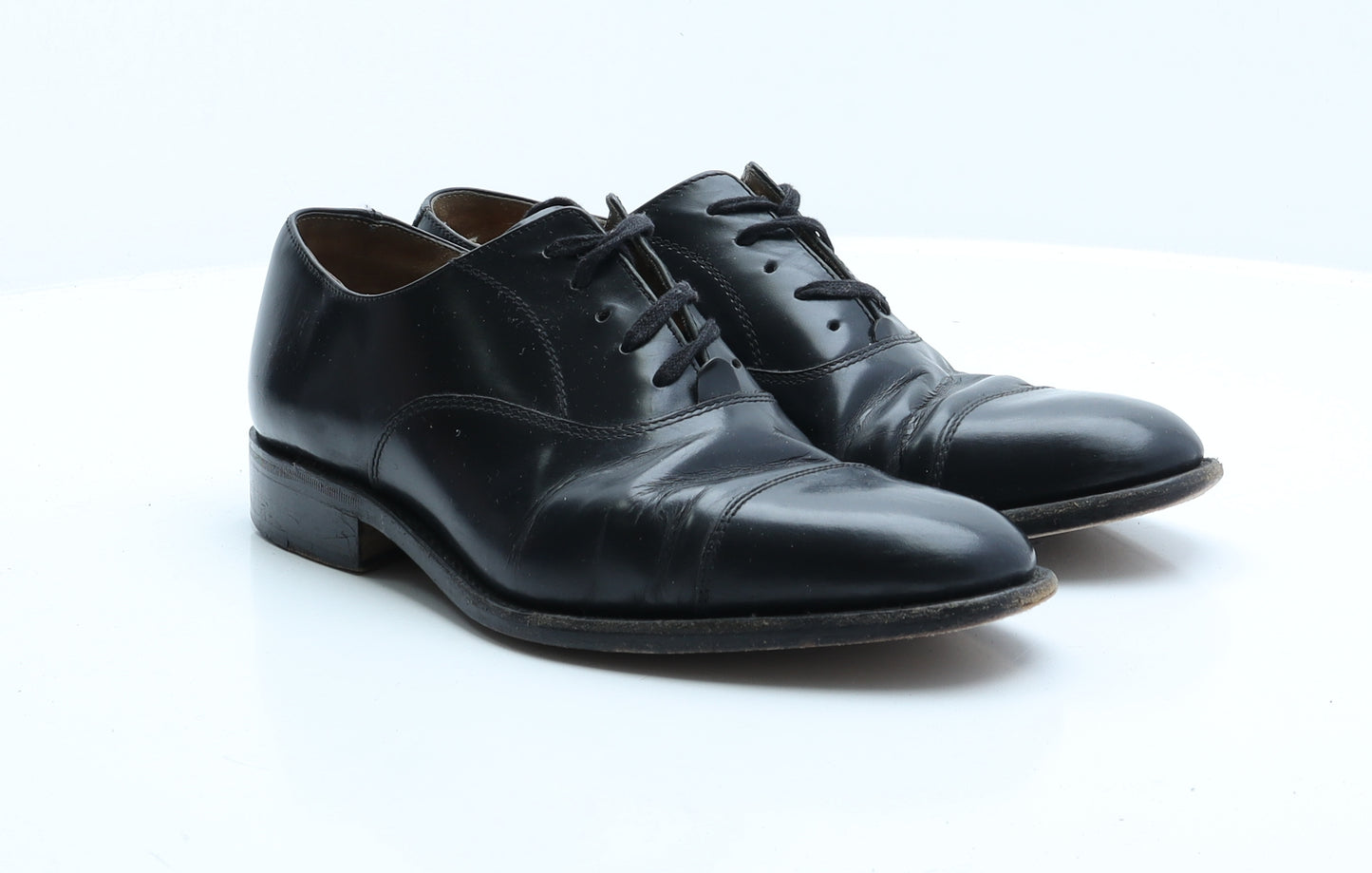 Gordon & Bros Mens Black  Faux Leather Oxford Dress UK 8 8 EUR 41