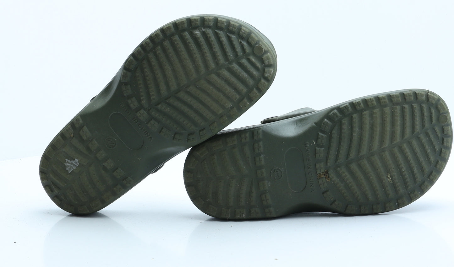 Preworn Mens Green  Rubber Slip On Sandal UK 9 9 EUR 42