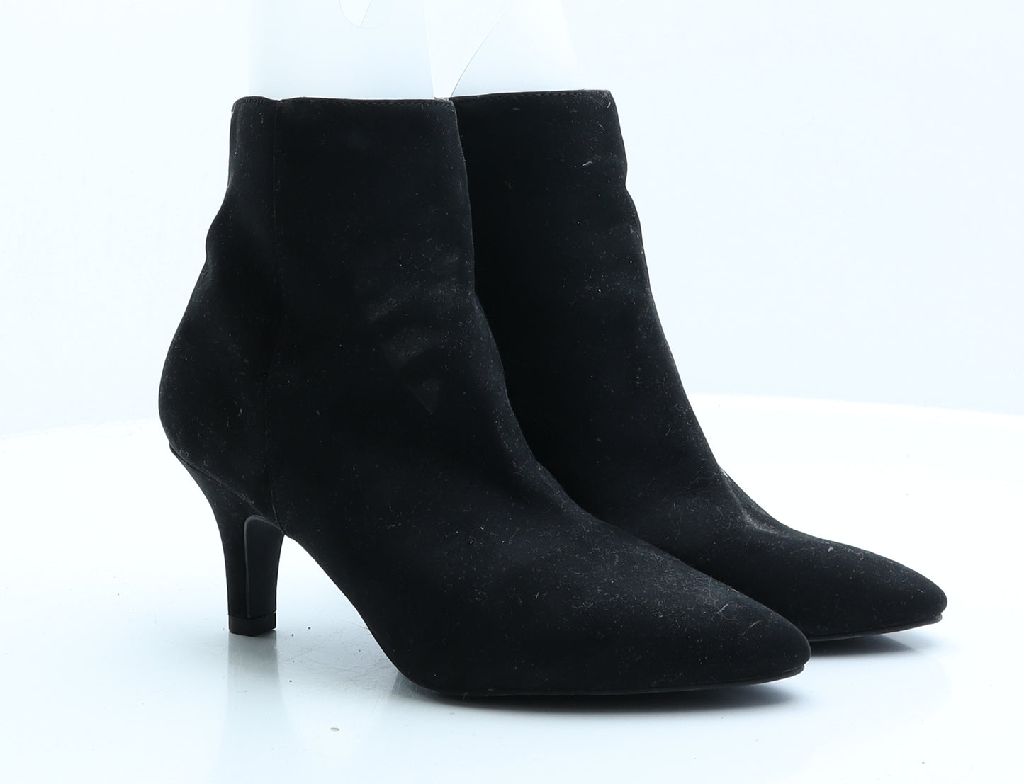 F&F Womens Black  Faux Suede Bootie Boot UK 6.5 EUR 39.5