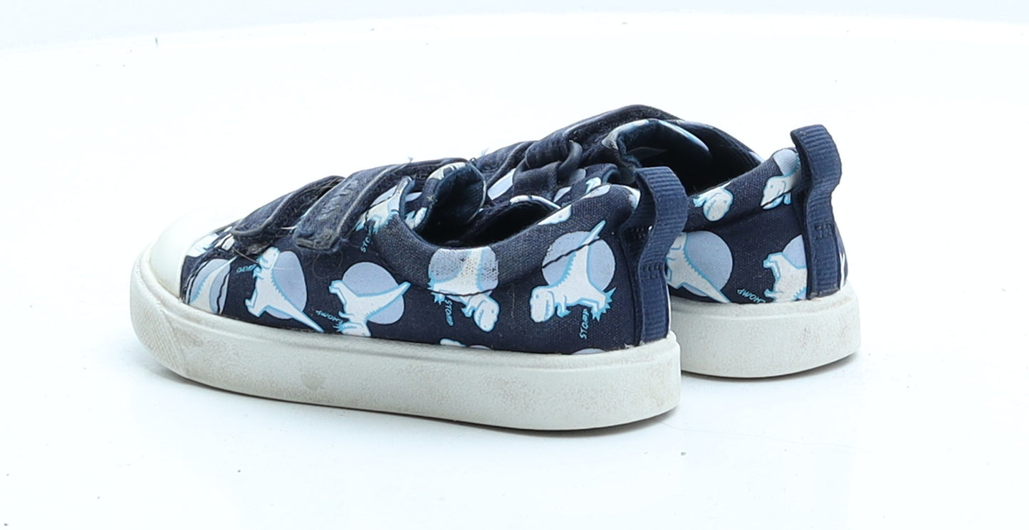 Clarks Boys Blue  Polyester Trainer  UK 6 6 EUR 22  - Dinosaur