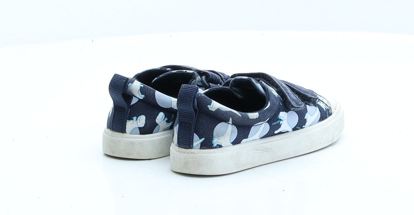 Clarks Boys Blue  Polyester Trainer  UK 6 6 EUR 22  - Dinosaur