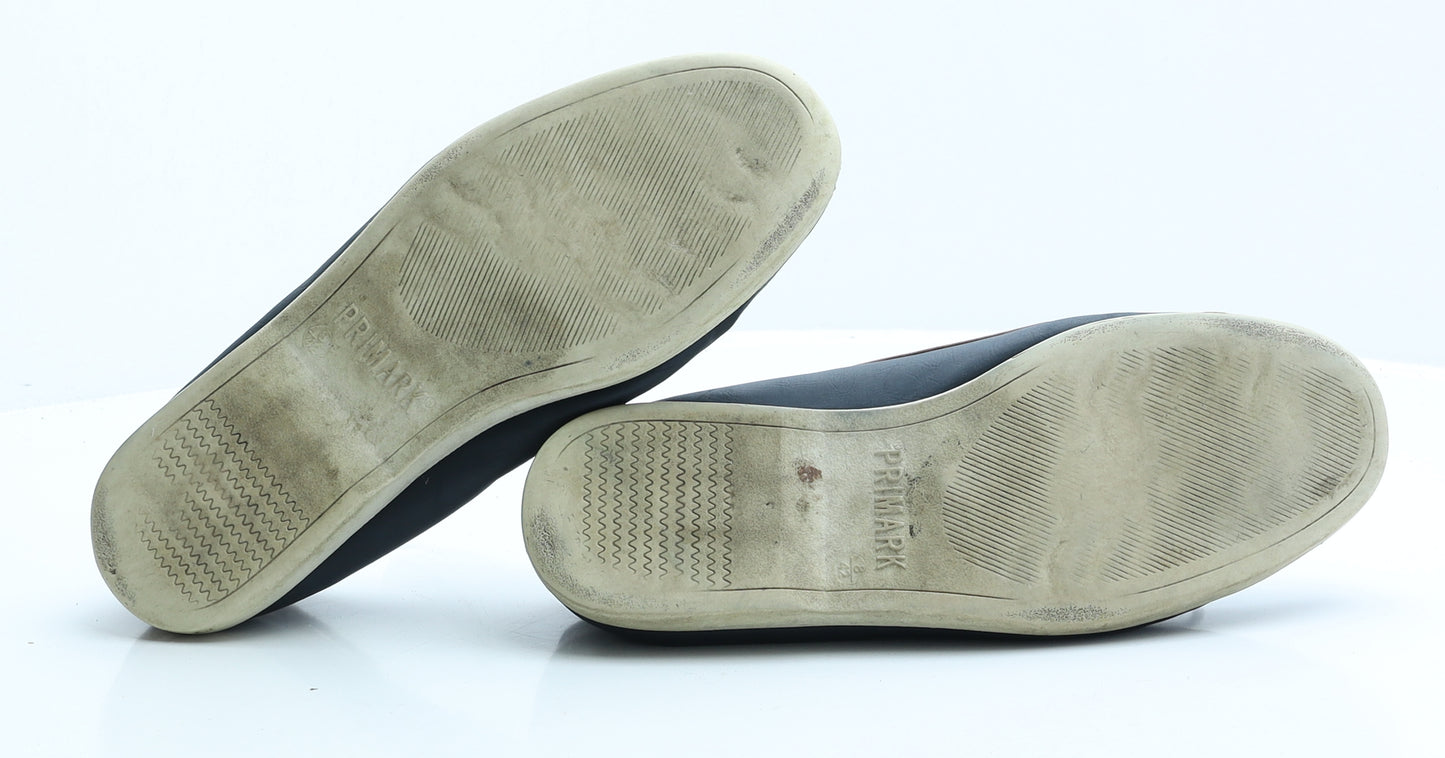 Primark Mens Blue  Faux Leather Boat Shoe Casual UK 8 8 EUR 42