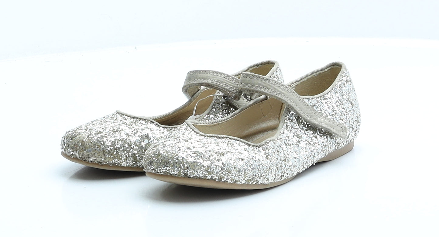 Blue Zoo Girls Gold  Polyester Flat  UK 10 10 EUR 28