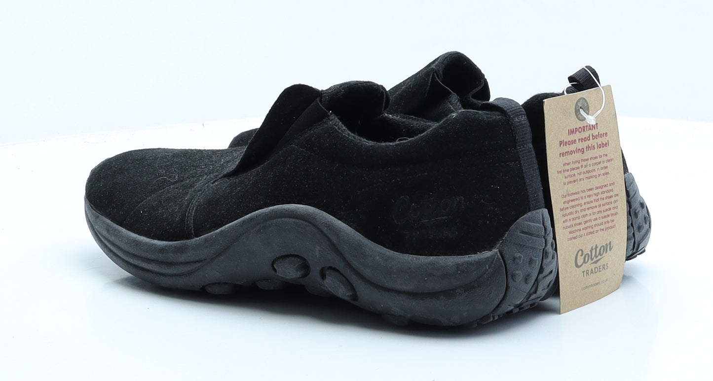 Cotton Traders Mens Black  Faux Suede Slip On Casual UK 9 9 EUR 42