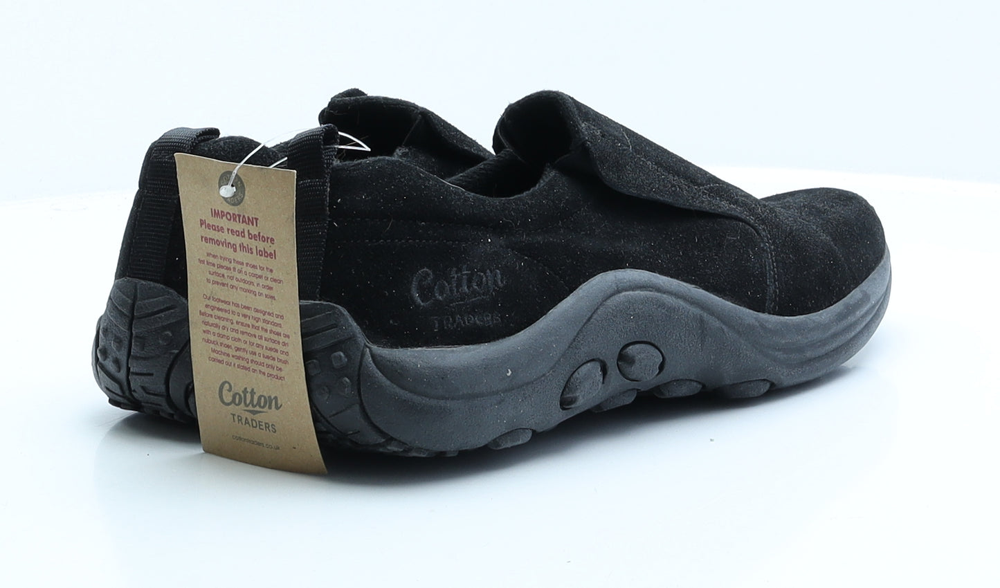 Cotton Traders Mens Black  Faux Suede Slip On Casual UK 9 9 EUR 42