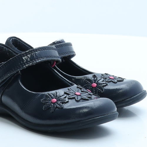Clarks Girls Black  Polyester Mary Jane Sandal 7.5   - Flashing