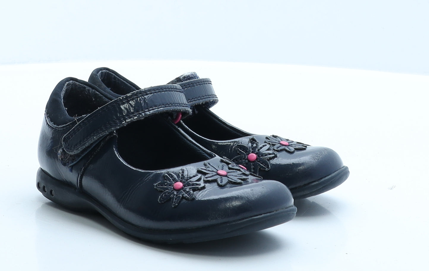 Clarks Girls Black  Polyester Mary Jane Sandal 7.5   - Flashing