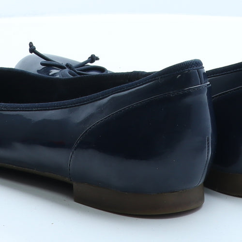 Clarks Womens Blue  Polyester Ballet Flat 5 38