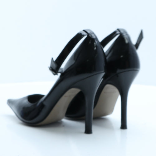 River Island Womens Black  PVC Court Heel 6 EUR 39