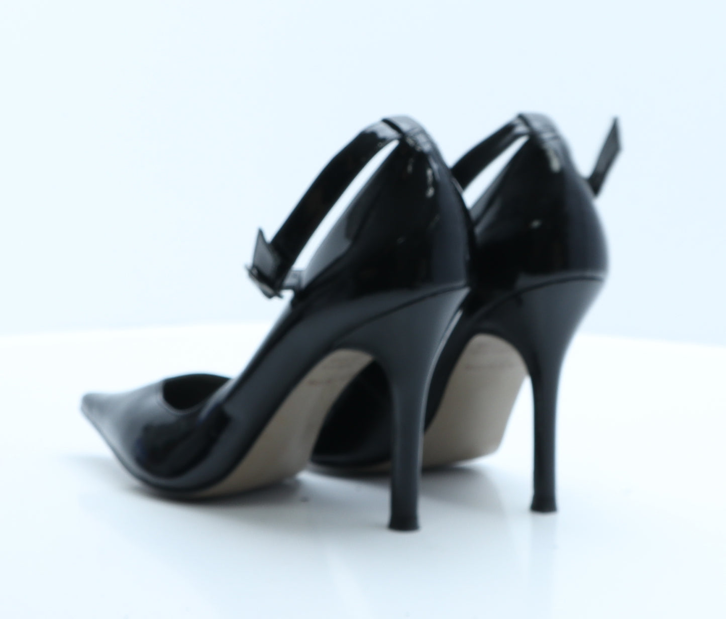 River Island Womens Black  PVC Court Heel 6 EUR 39