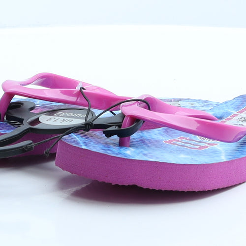 George Girls Pink Geometric Rubber Flip-Flop Flat 13   - Mermaid