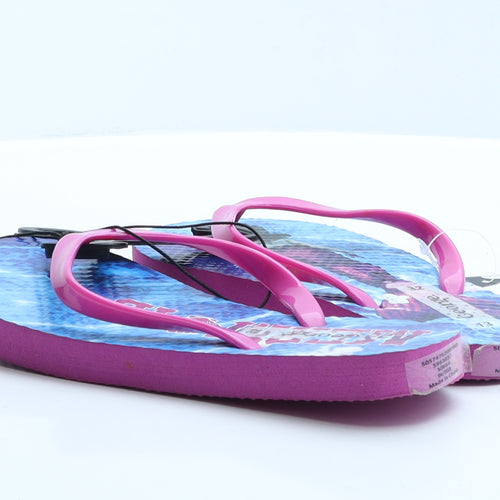 George Girls Pink Geometric Rubber Flip-Flop Flat 13   - Mermaid