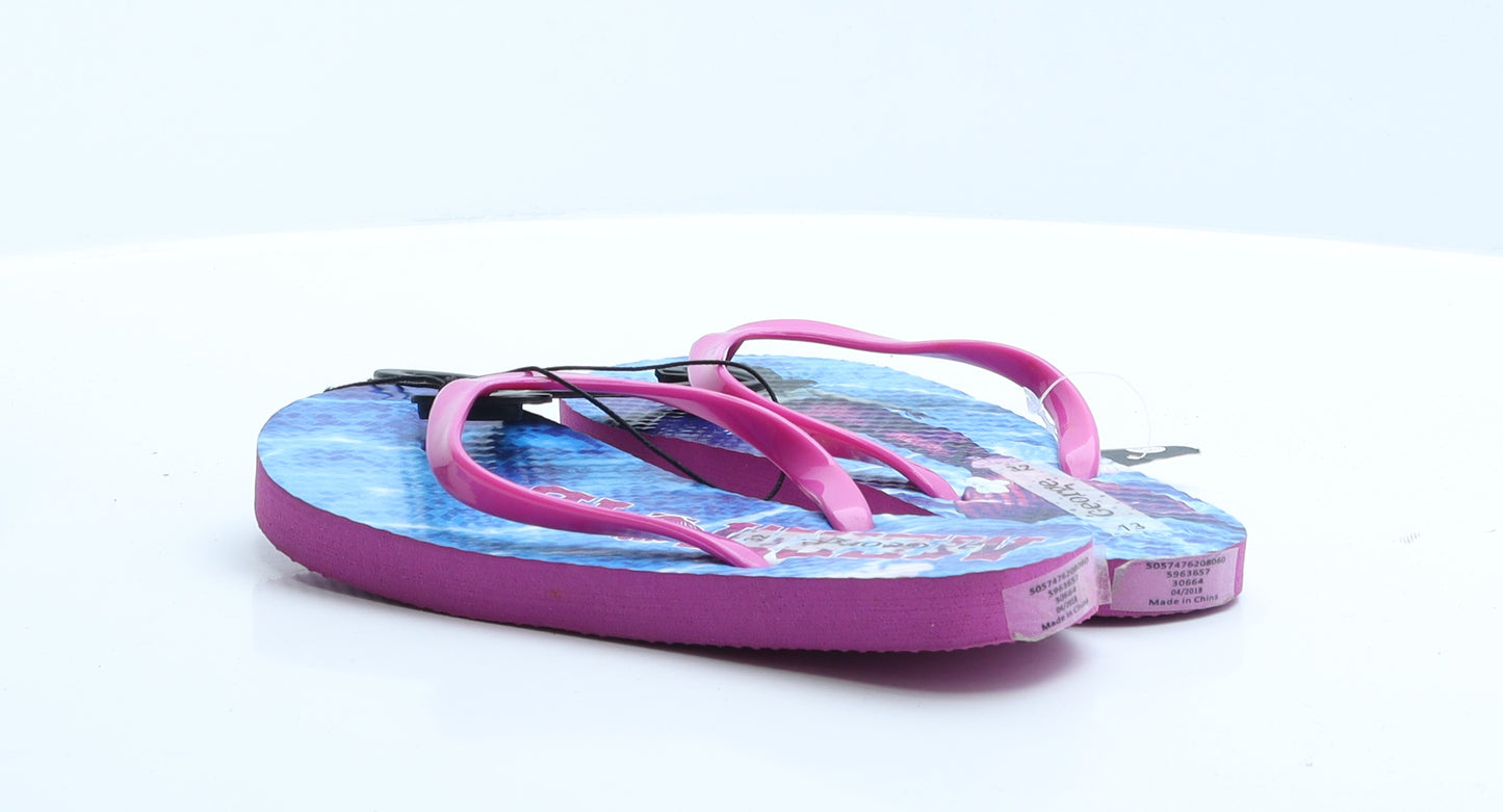 George Girls Pink Geometric Rubber Flip-Flop Flat 13   - Mermaid