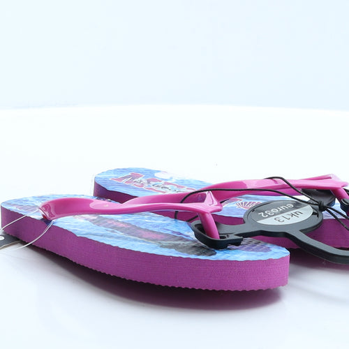 George Girls Pink Geometric Rubber Flip-Flop Flat 13   - Mermaid
