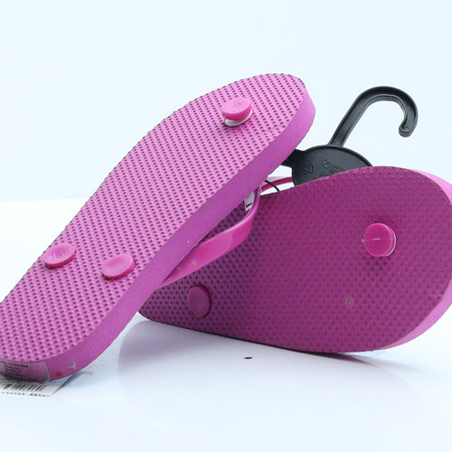 George Girls Pink Geometric Rubber Flip-Flop Flat 13   - Mermaid