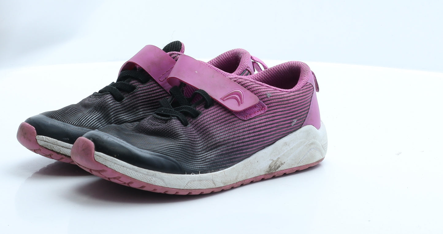 Clarks Girls Black Colourblock Polyester Trainer Casual 12