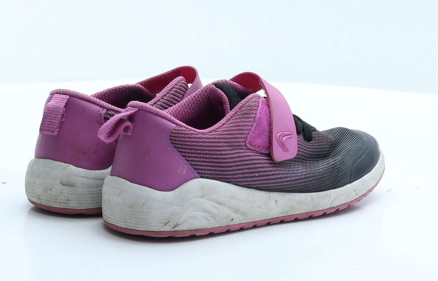 Clarks Girls Black Colourblock Polyester Trainer Casual 12