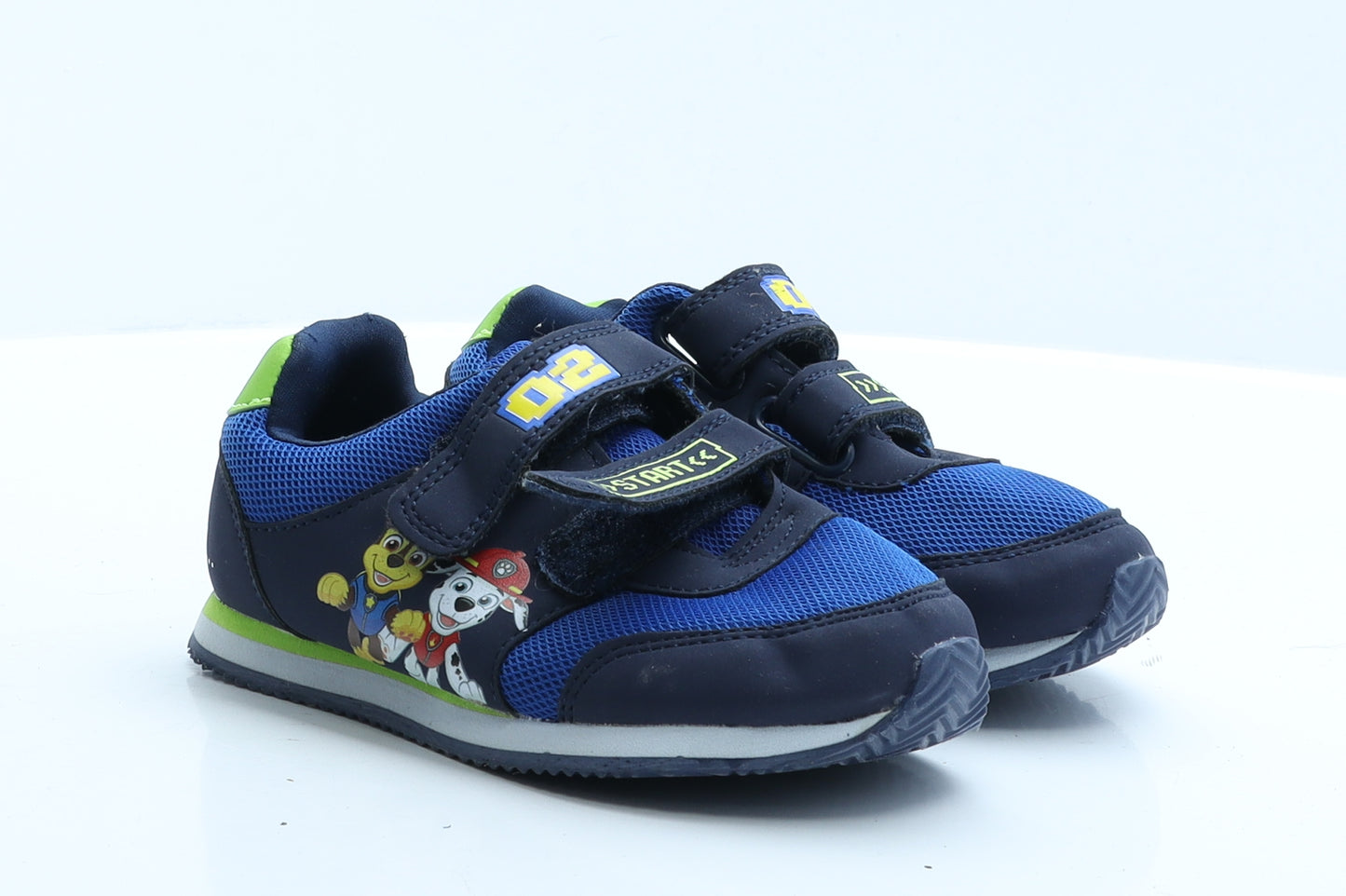 George Boys Blue Geometric Polyester Trainer  11