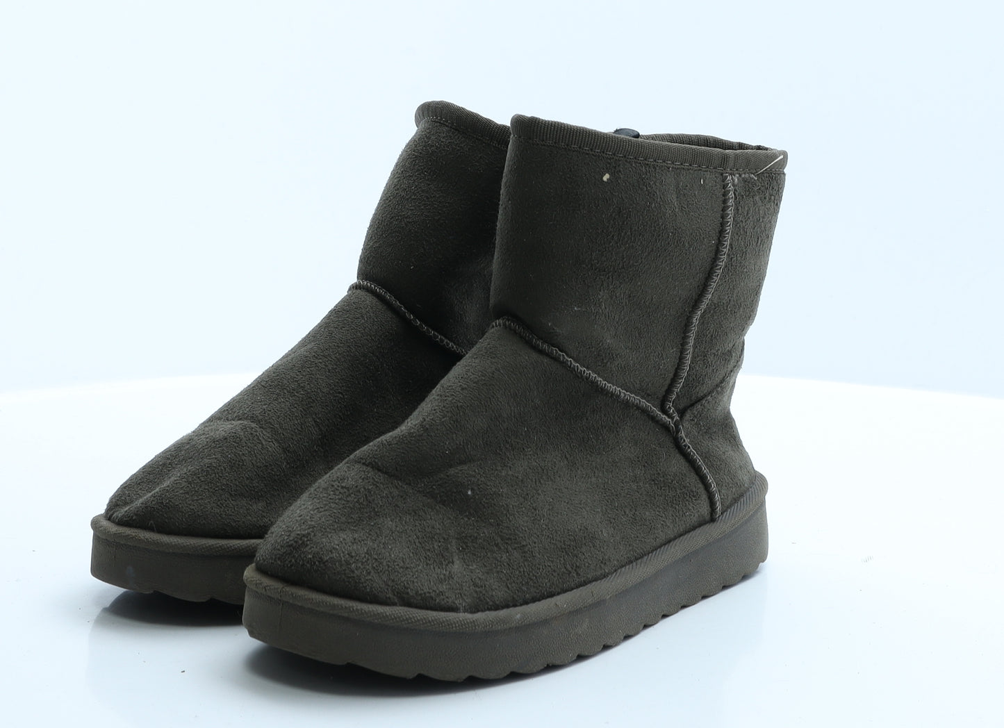 Preworn Womens Green  Polyester Shearling Style Boot 3 EUR 36