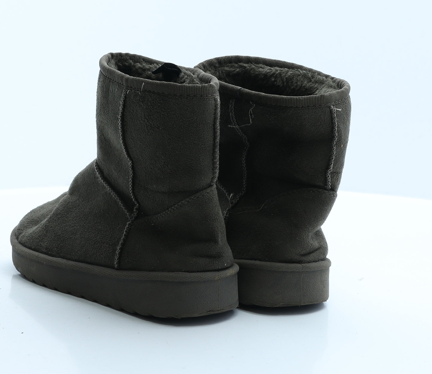 Preworn Womens Green  Polyester Shearling Style Boot 3 EUR 36