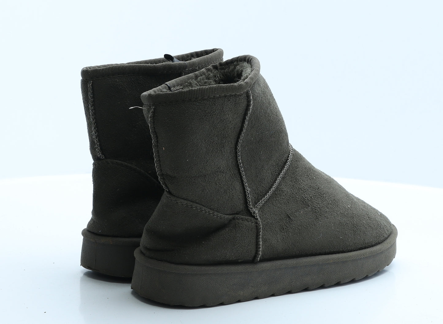 Preworn Womens Green  Polyester Shearling Style Boot 3 EUR 36